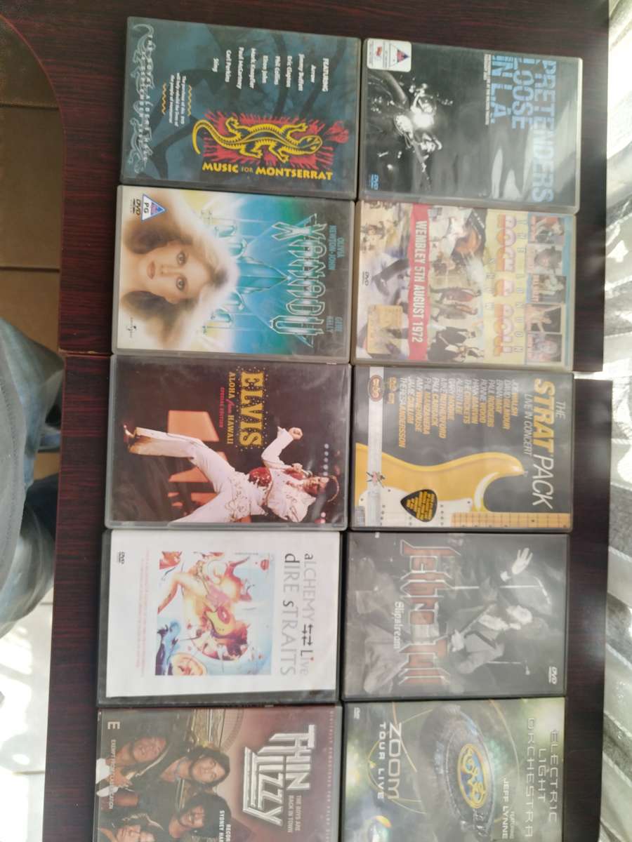 Assorted 70's and 80's music DVDs - Set No. 1