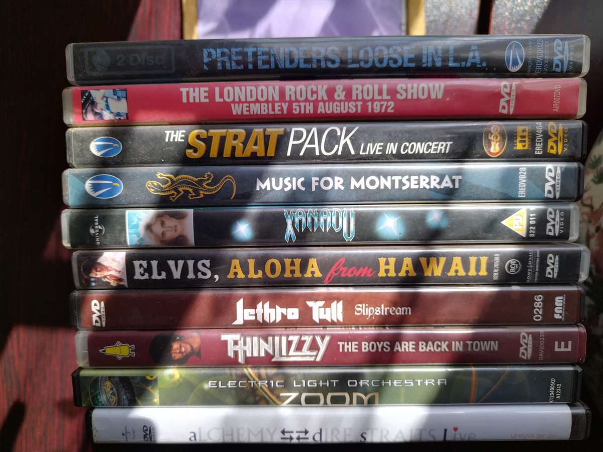 Assorted 70's and 80's music DVDs - Set No. 1