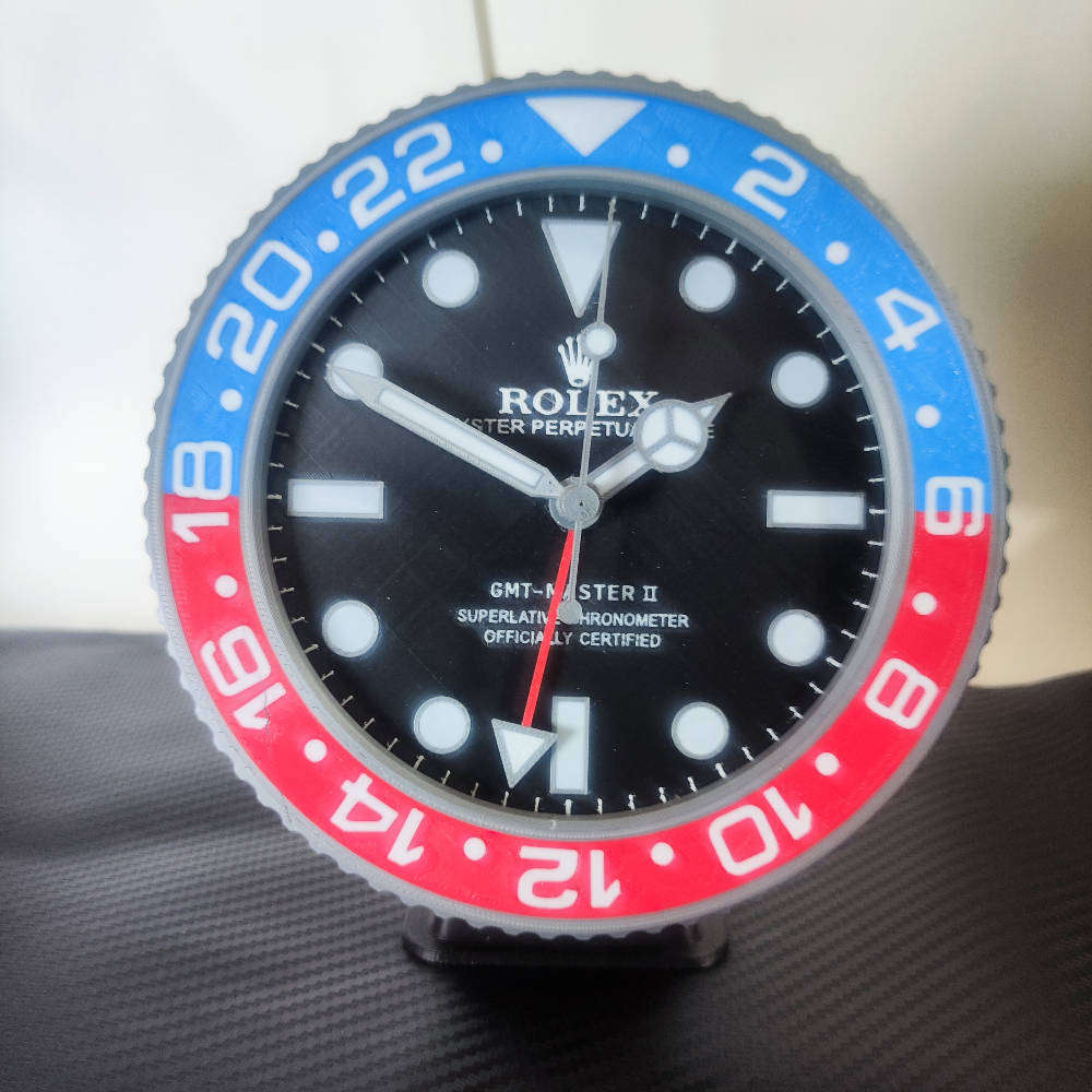 GMT Master II  - Fan Art Desk Clock "Pepsi, Coke or Batman"