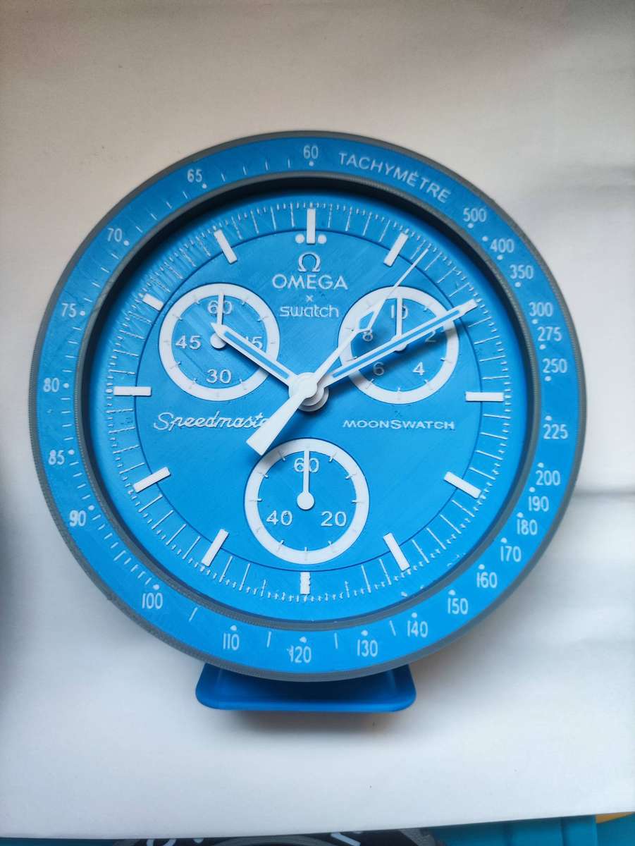 Omega x MoonSwatch inspired 3D printed Desk clock