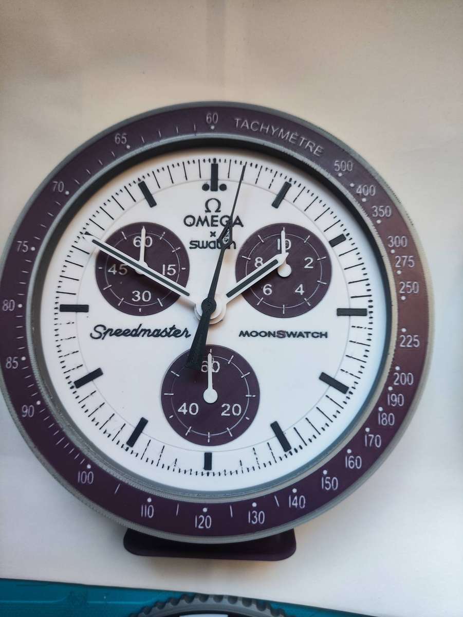 Omega x MoonSwatch inspired 3D printed Desk clock