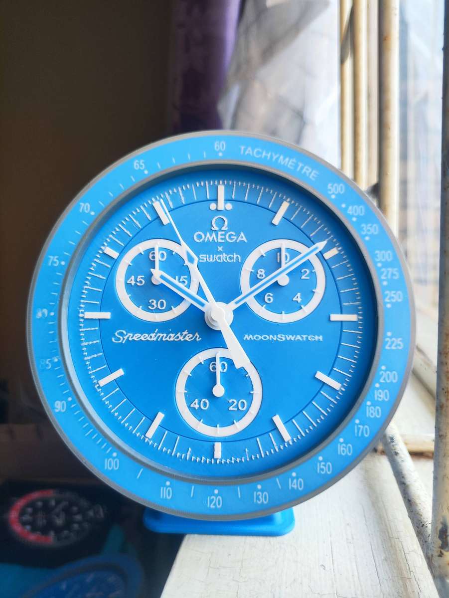 Omega x MoonSwatch inspired 3D printed Desk clock