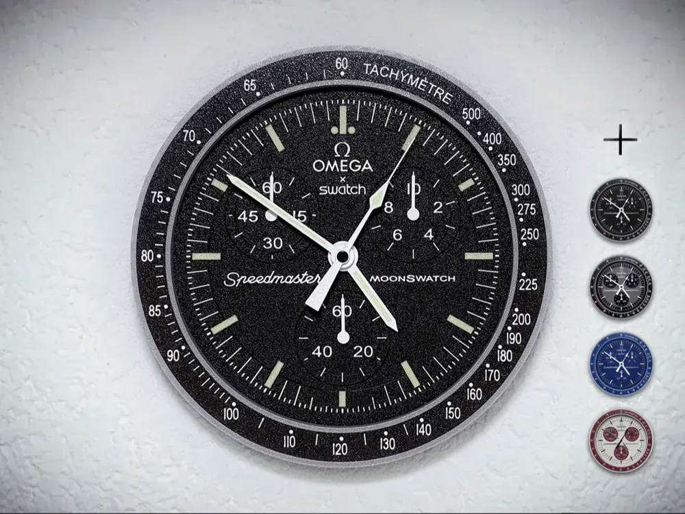 Omega x MoonSwatch inspired 3D printed wall clock