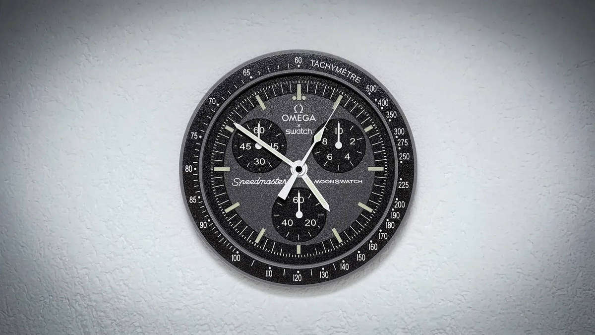 Omega x MoonSwatch inspired 3D printed wall clock