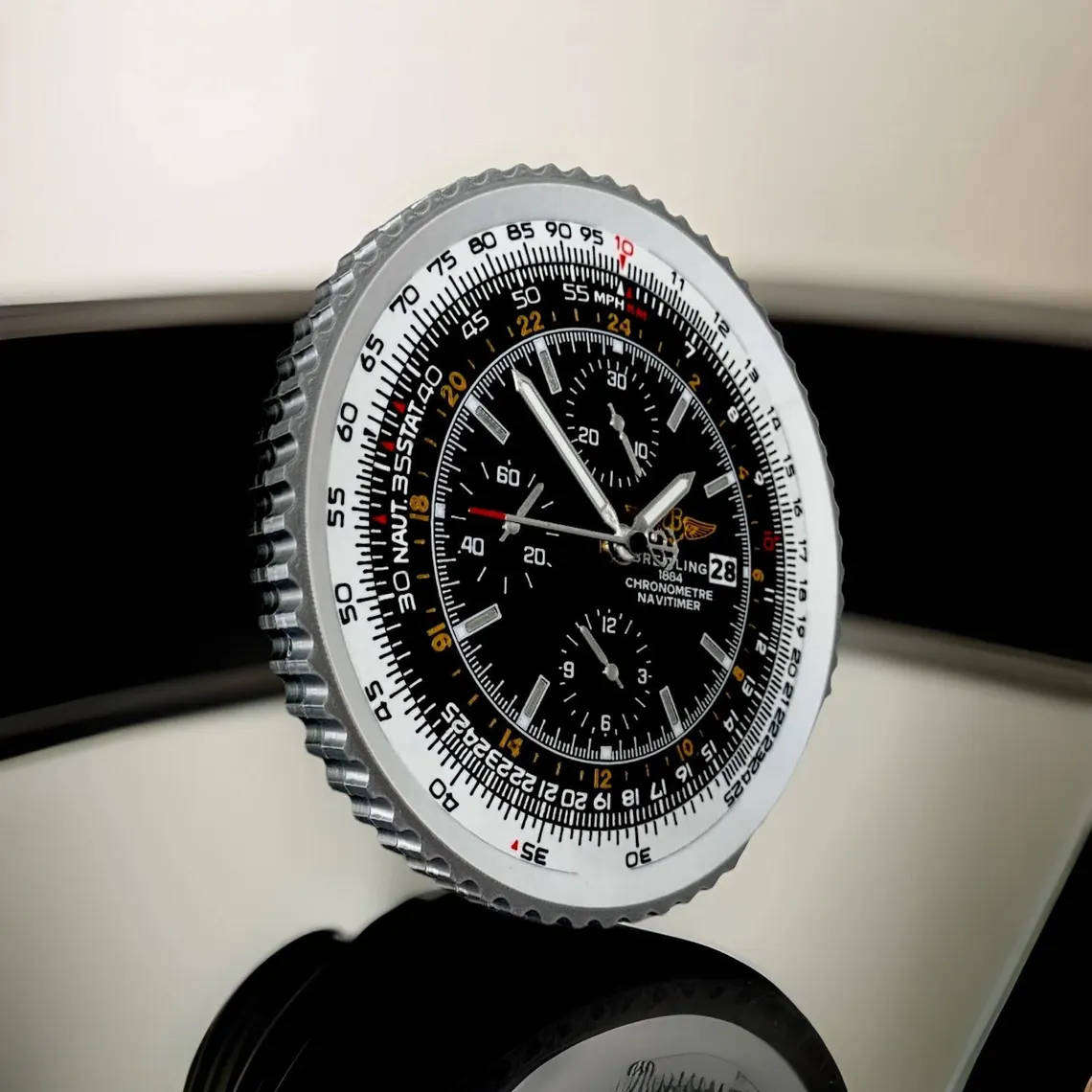 Breitling Navitimer inspired 3D printed wall clock