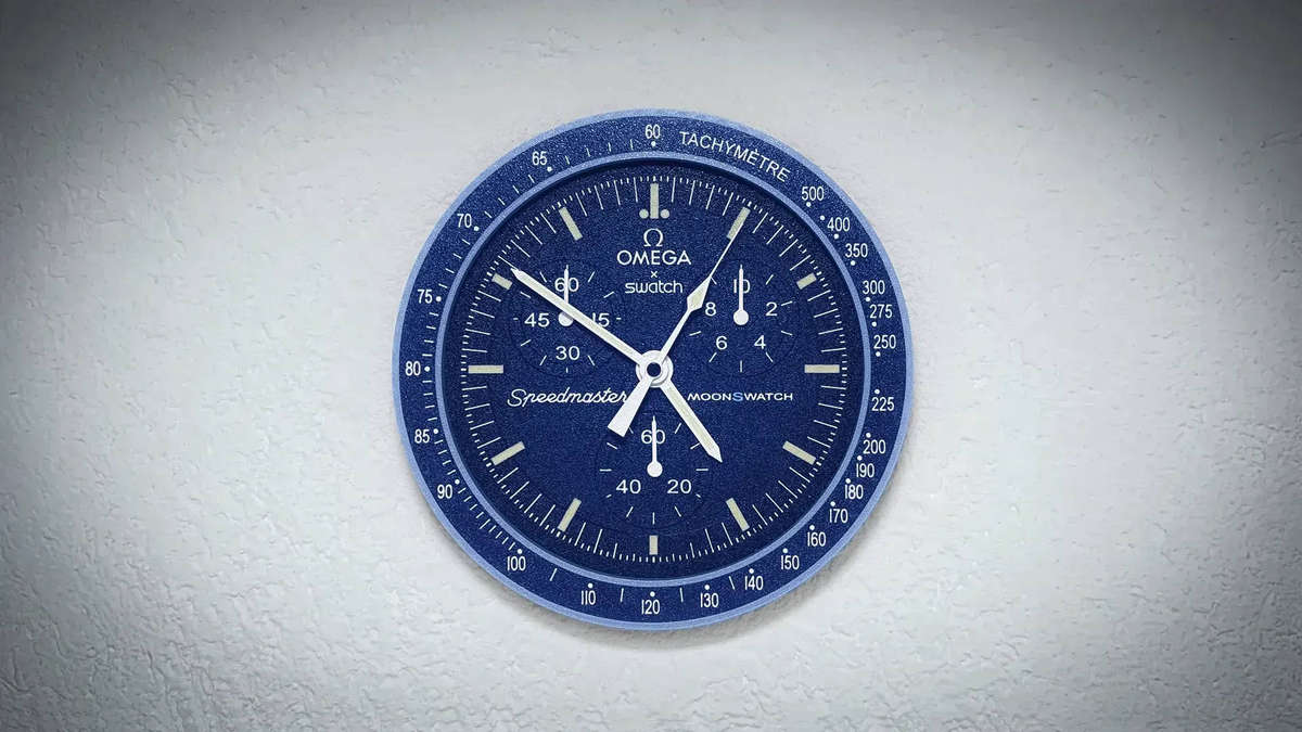 Omega x MoonSwatch inspired 3D printed wall clock