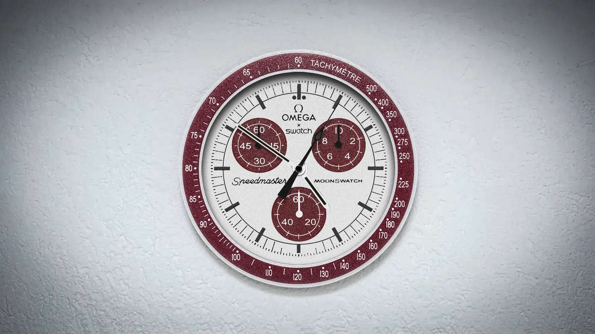 Omega x MoonSwatch inspired 3D printed wall clock