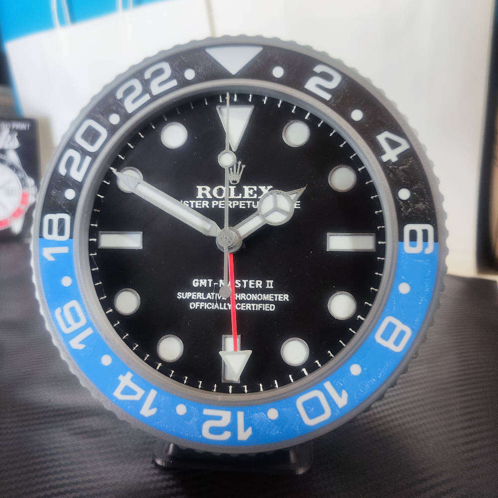 GMT Master II  - Fan Art Desk Clock "Pepsi, Coke or Batman"