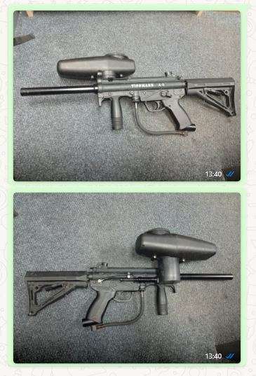 Tippmann a5 paintball marker with response trigger