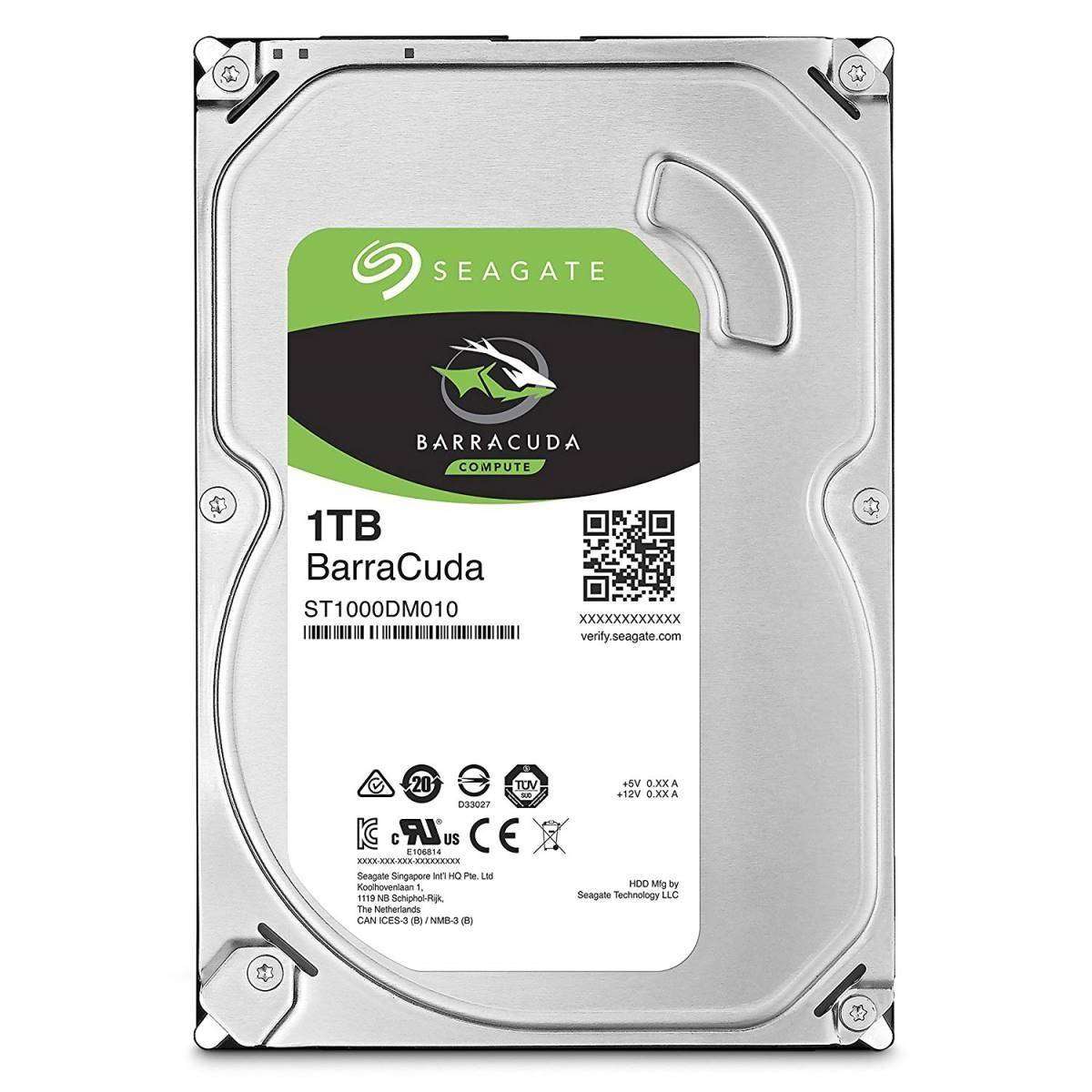 Seagate Barracuda 1TB 3.5" SATA 6Gbps 7200rpm Desktop HDD (ST1000DM010)