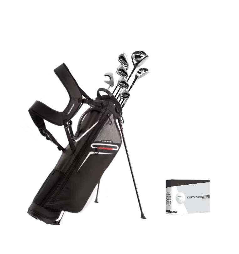 Inesis 7-Club Graphite Golf Set, Ultralightweight Stand Bag & Golf Balls