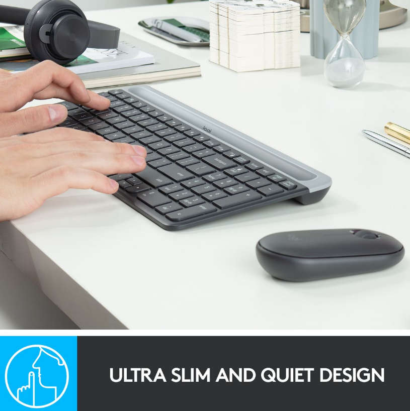 Logitech MK470 Slim Wireless Keyboard and Mouse Combo - Graphite