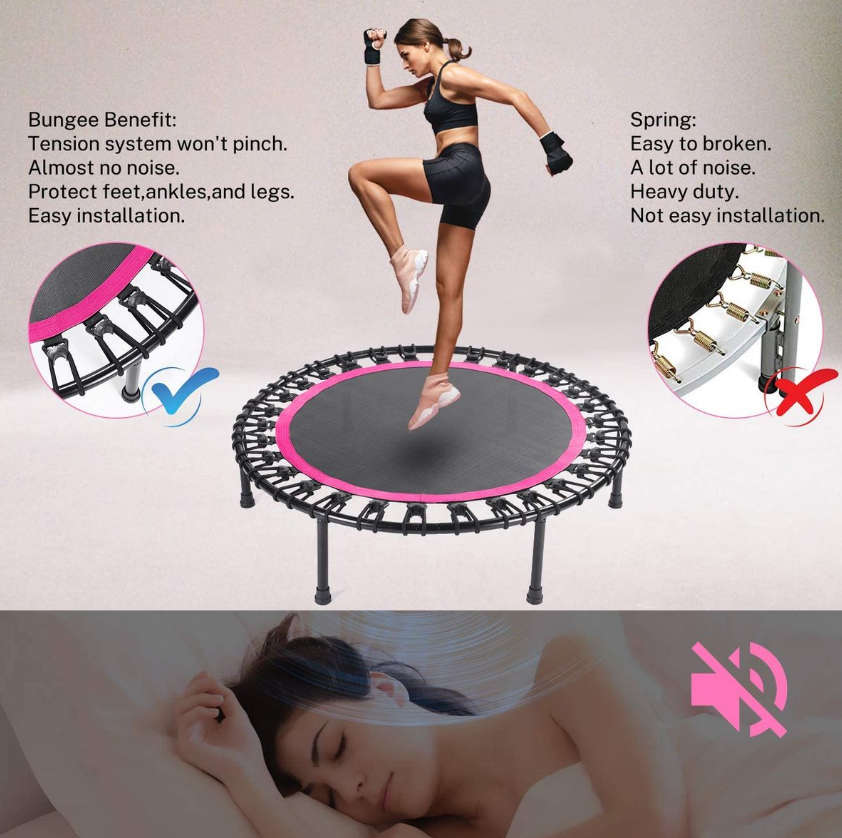 Flexi Muscles - Rebounder Fitness Trampoline with Adjustable Handle Bar