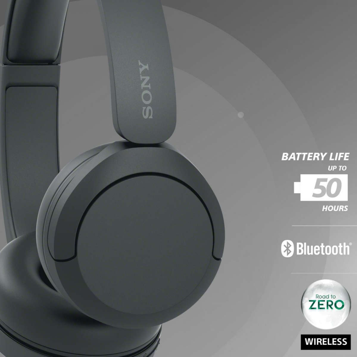 Sony WH-CH520 Wireless Bluetooth On-Ear Headphones - Black