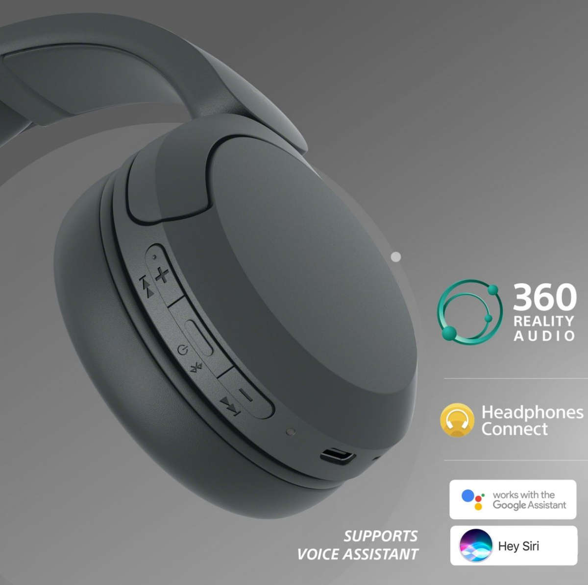 Sony WH-CH520 Wireless Bluetooth On-Ear Headphones - Black