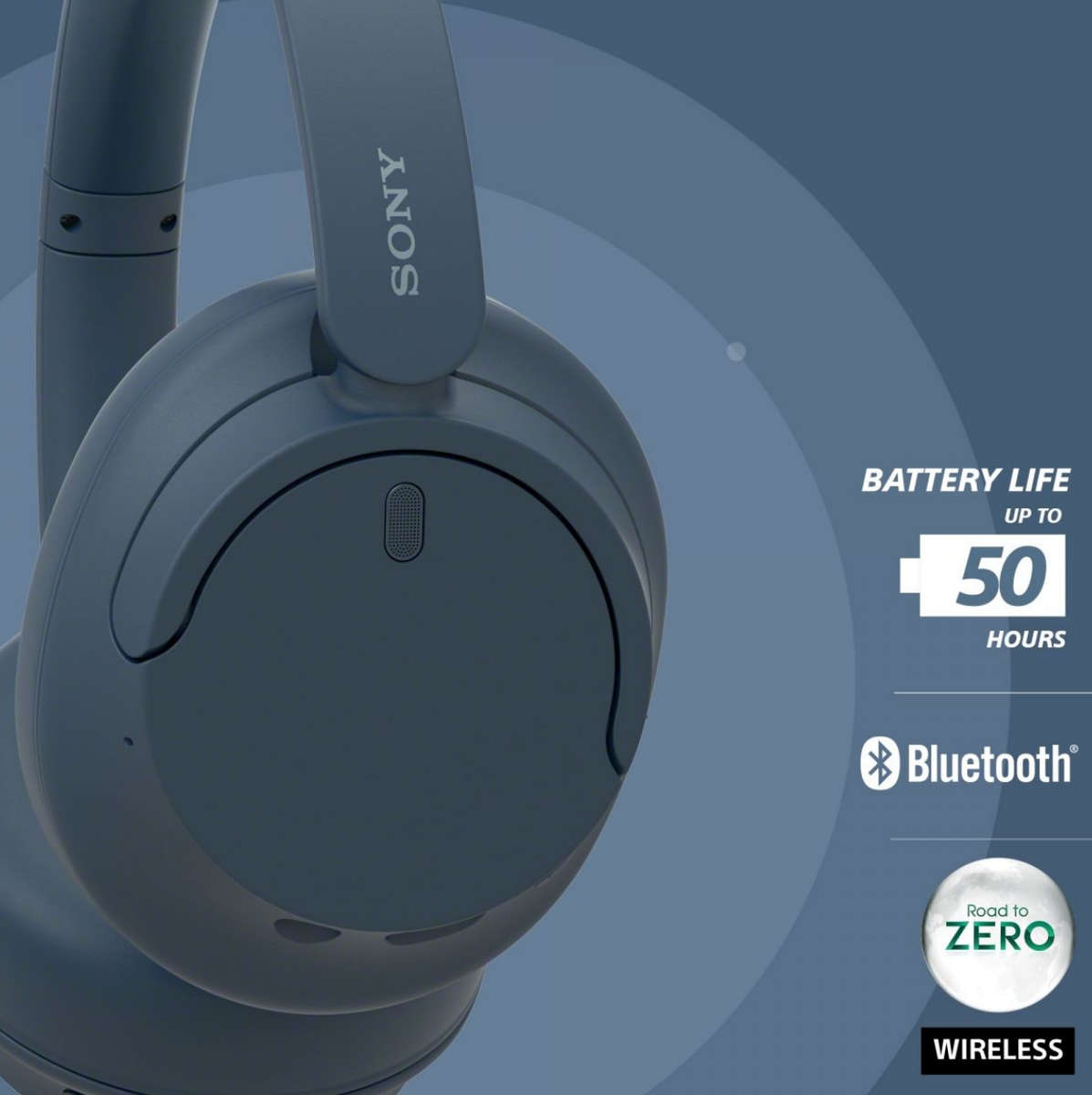 Sony WH-CH720 Noise Cancelling Over-Ear Headphones - Blue