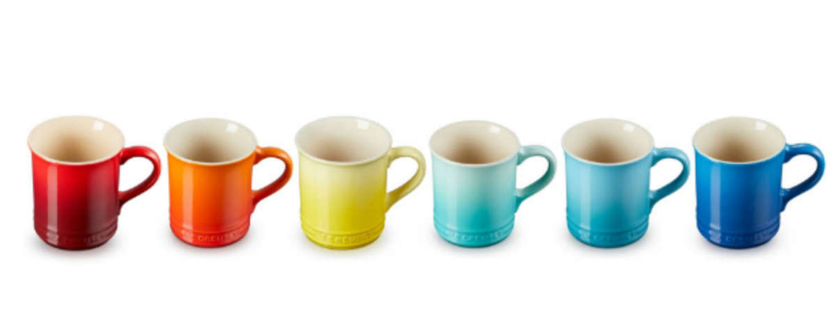 Le Creuset Rainbow Seattle Mugs Set of 6 - 400ml