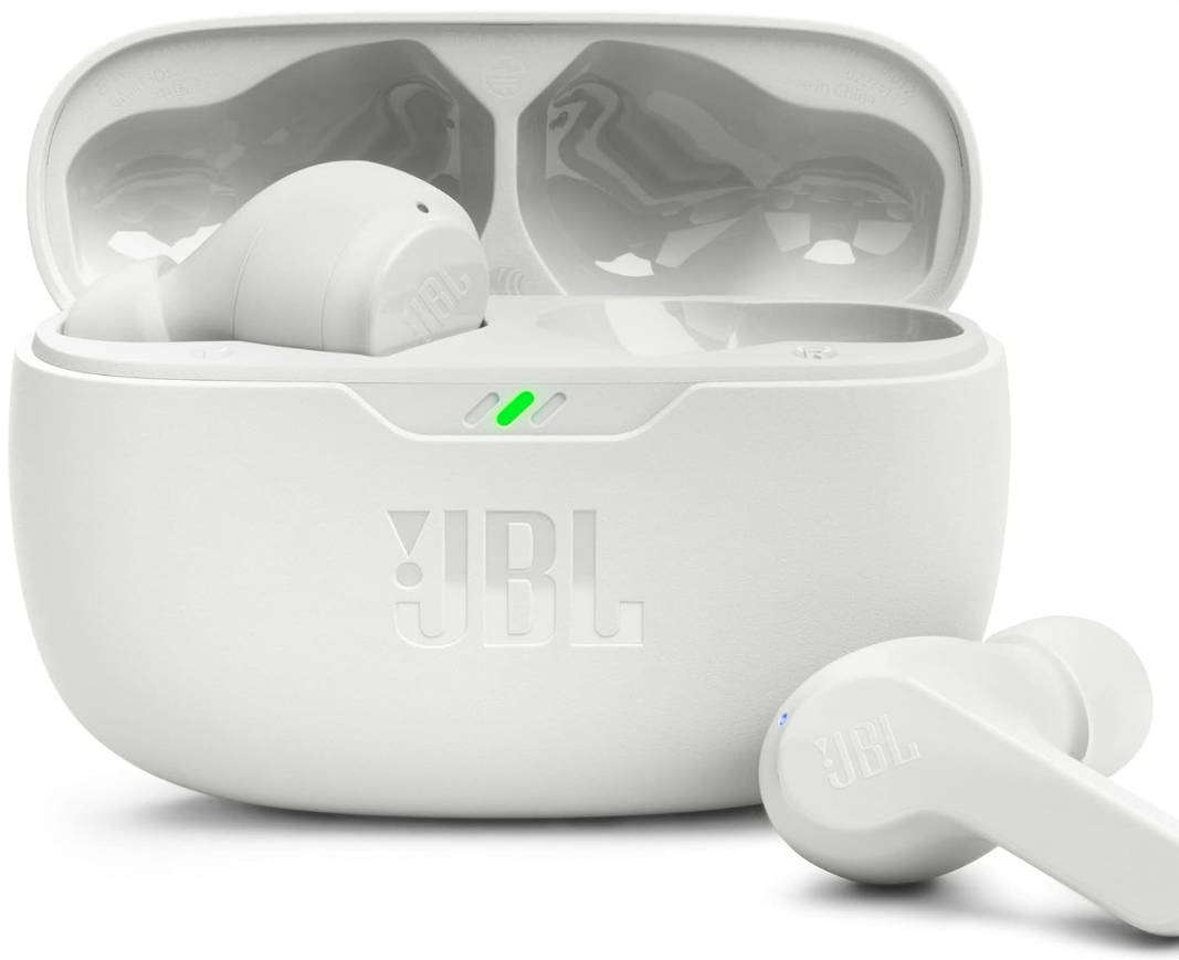 JBL Wave Buds True Wireless Bluetooth Headphones - White