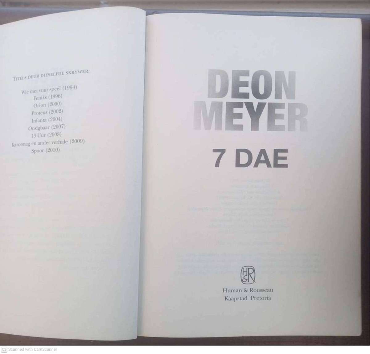 7 Dae -- Deon Meyer