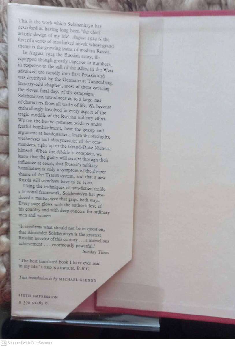 August 1914 -- Alexander Solzhenitsyn