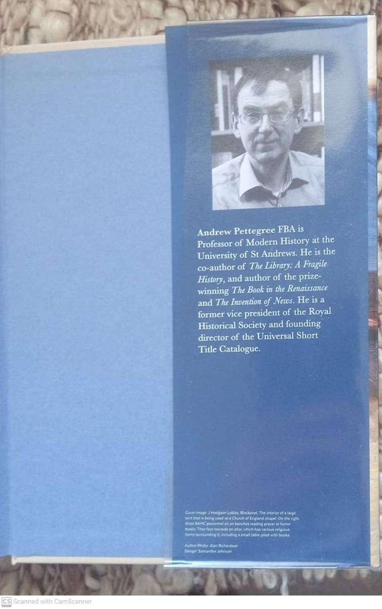 The Book at War: Libraries and Readers in an Age of Conflict --  Andrew Pettegree