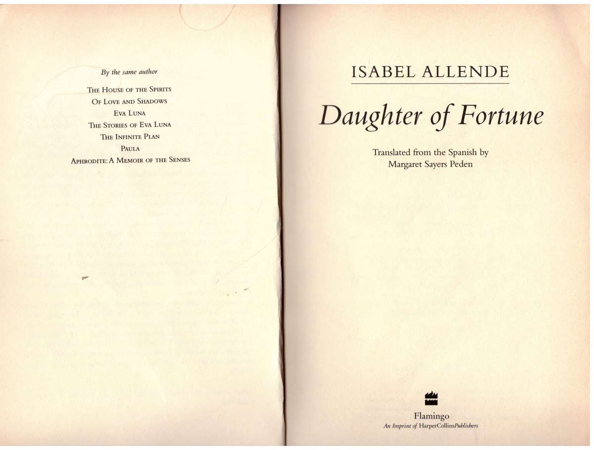 Daughter of Fortune: A Novel -- Isabel Allende
