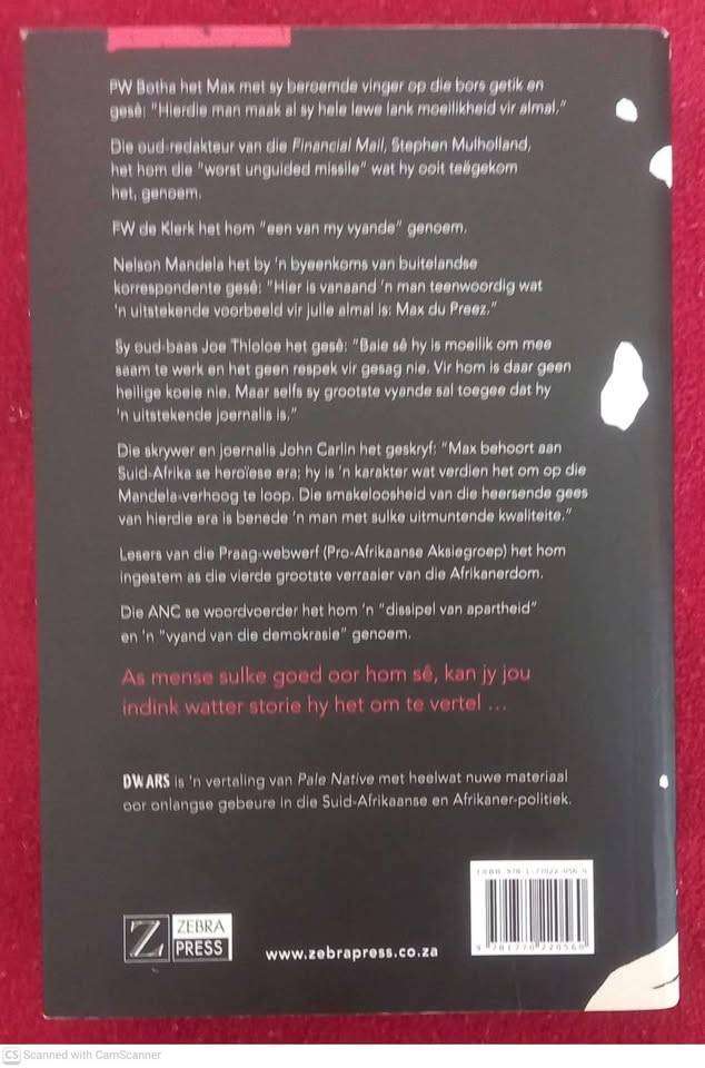 Dwars: Mymeringe van 'n gebleikte Afrikaan -- Max du Preez