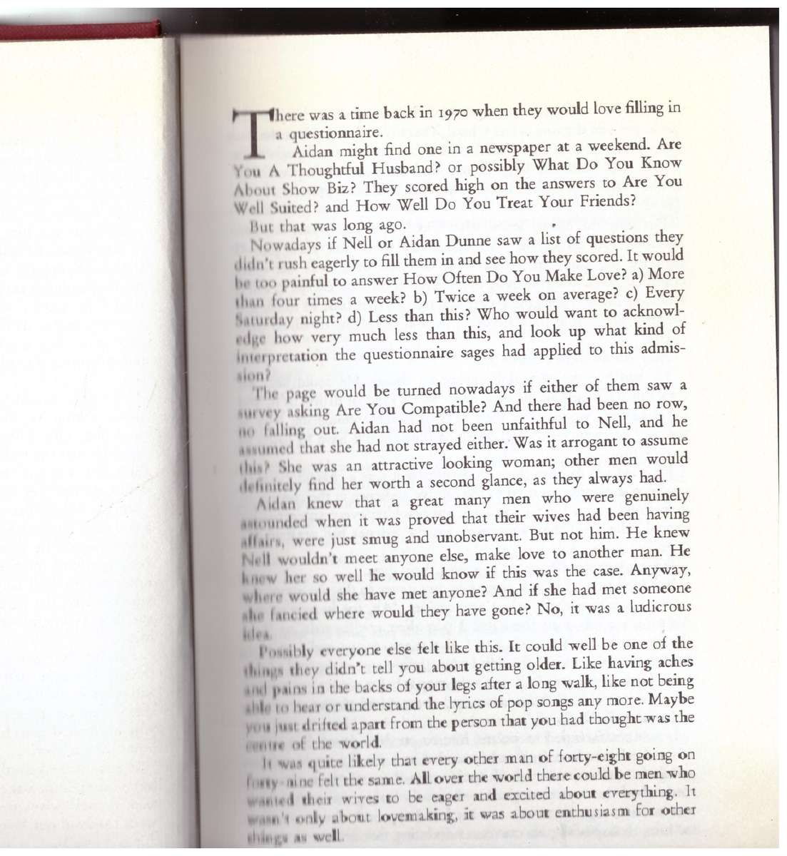 Evening Class  --  Maeve Binchy