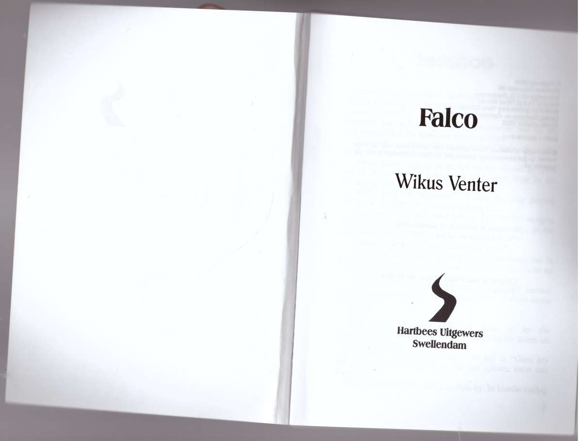 Falco: bosoorlogroman   Wikus Venter