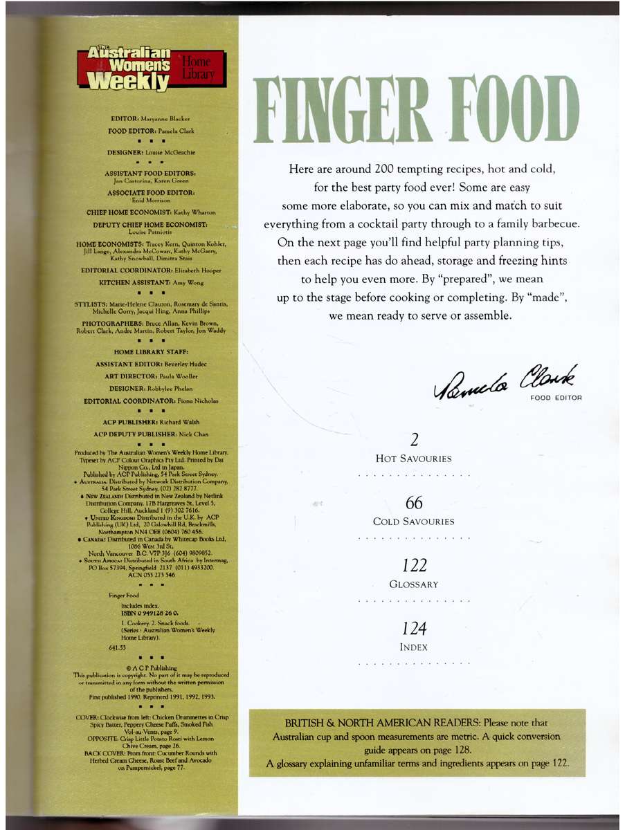 Finger Food (Australian Womens Weekly No. 1)