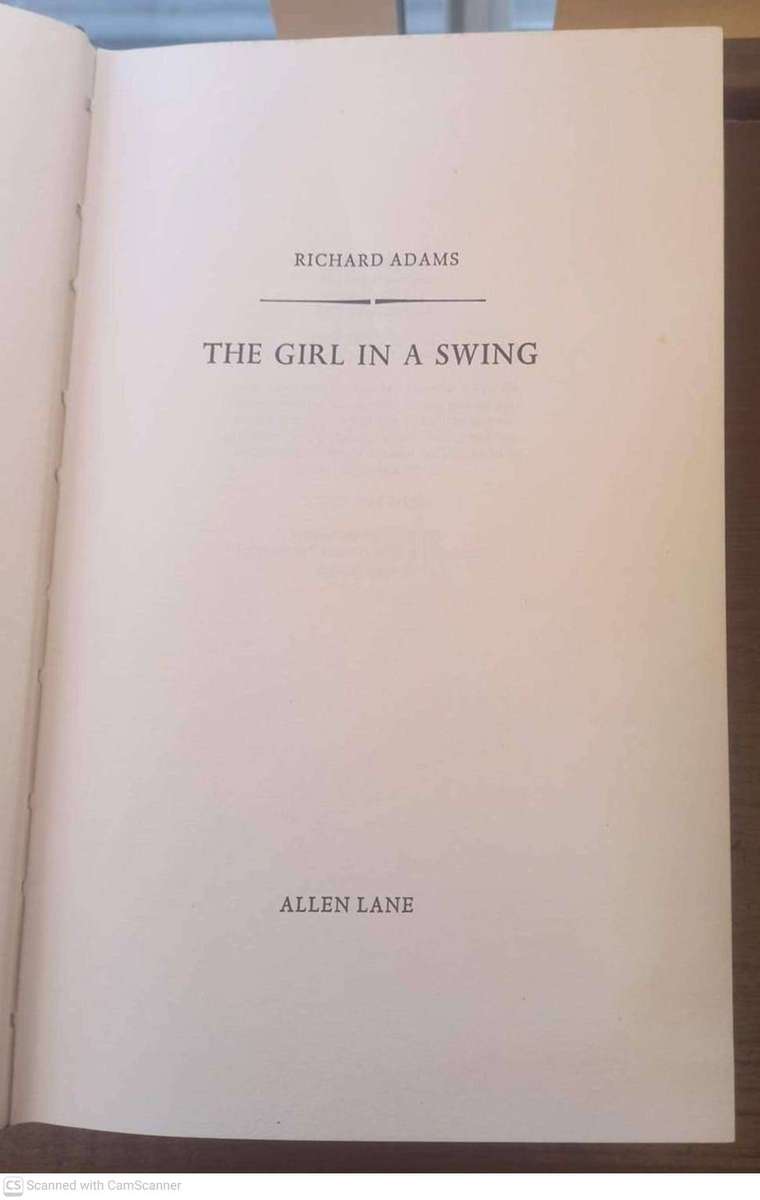 The Girl in a swing - Richard Adams