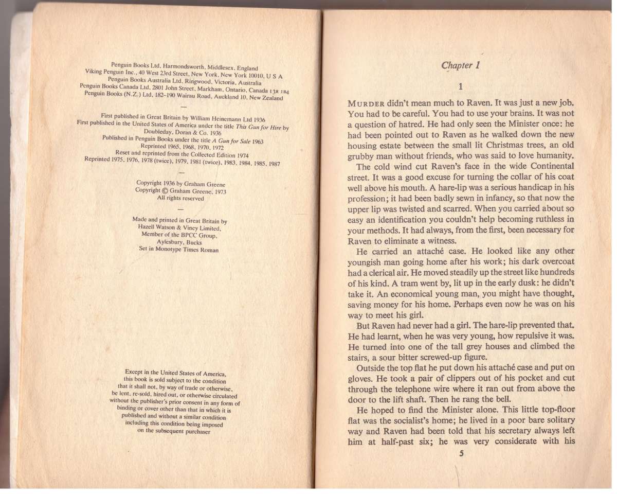 A Gun For Sale - Graham Greene