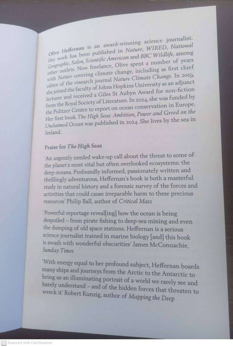 The High Seas: Ambition, Power and Greed on the Unclaimed Ocean -  Olive Heffernan