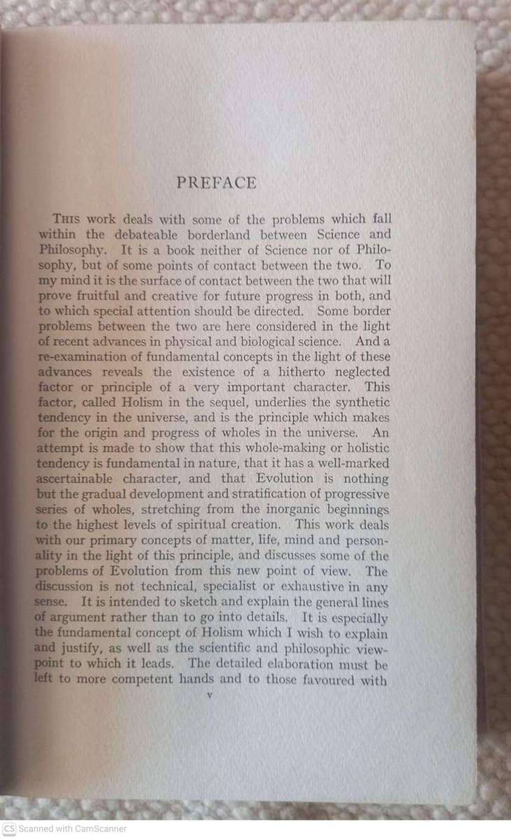 Holism and Evolution -- J. C. Smuts