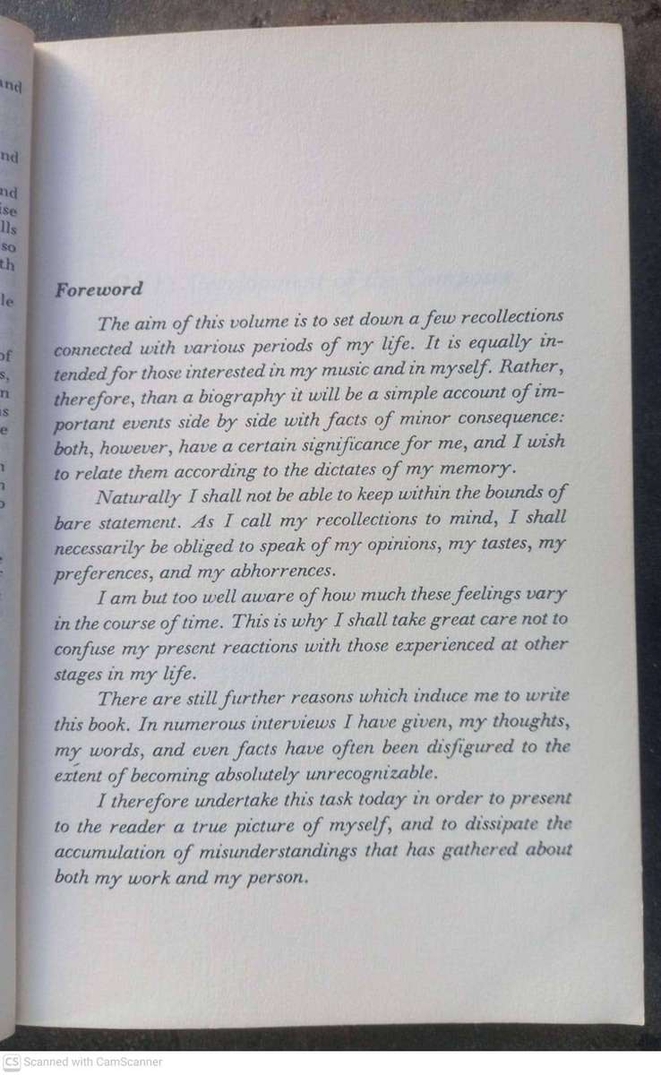 Igor Stravinsky, an Autobiography
