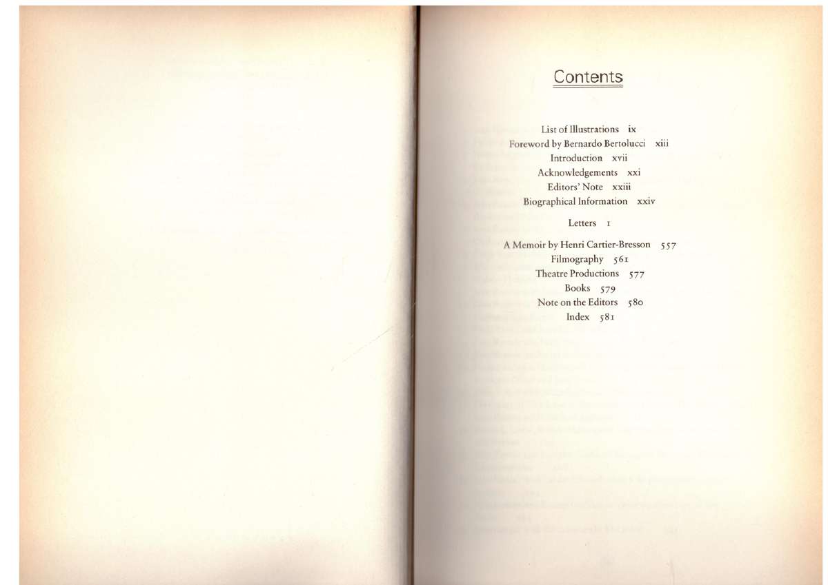 Letters: Jean Renoir -- David Thompson, Lorraine LoBianco [Editors]