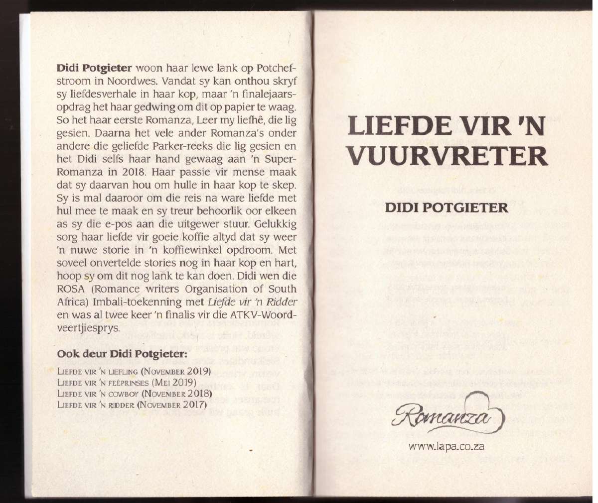 Liefde vir 'n Vuurvreter -- Didi Potgieter