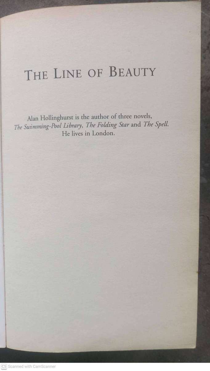 The Line Of Beauty -- Alan Hollinghurst