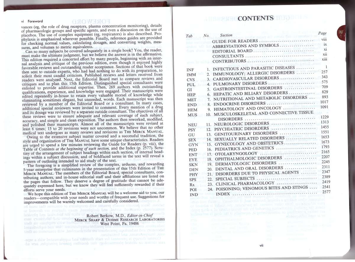 The Merck Manual of Diagnosis and Therapy