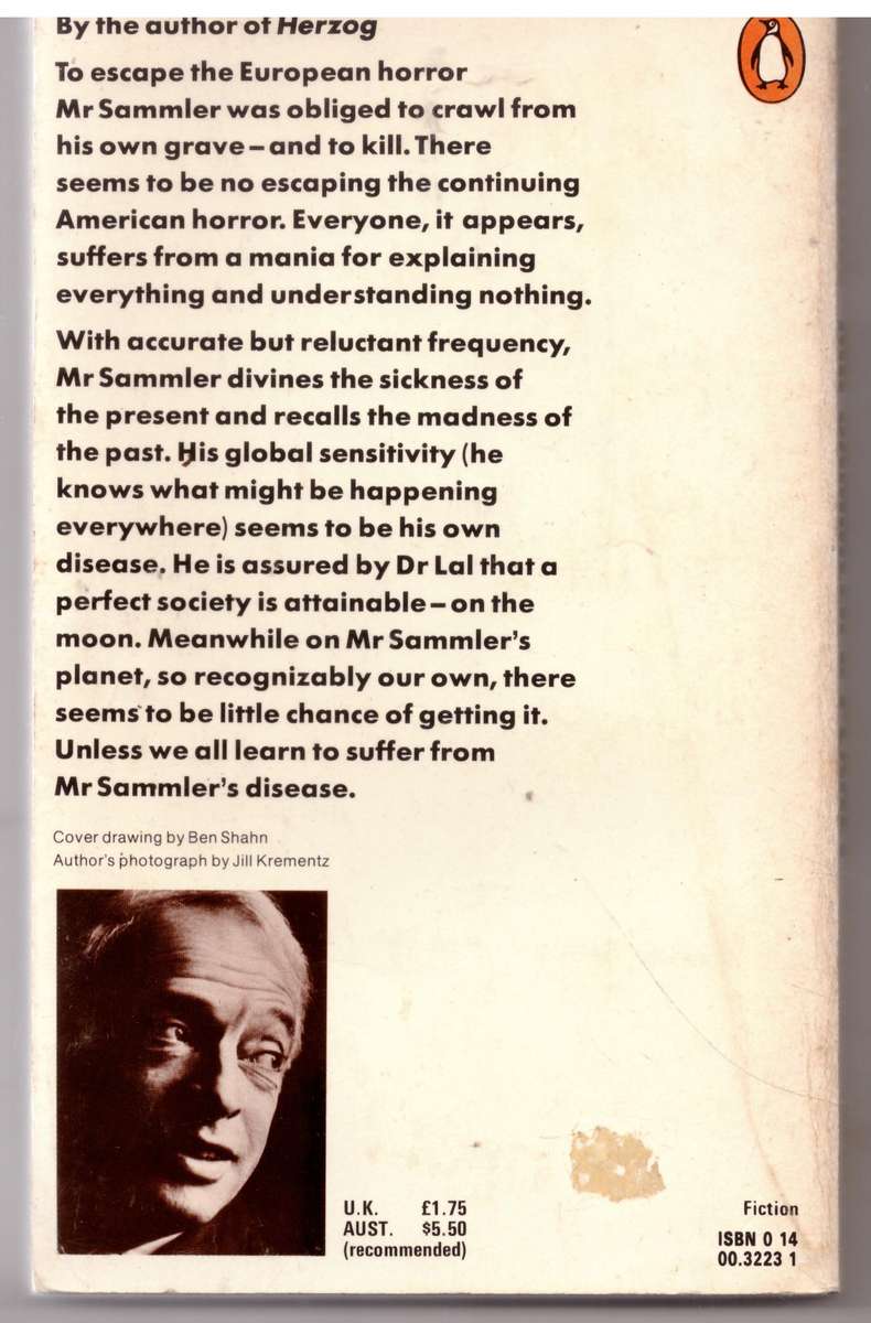 Mr Sammler's Planet -- Saul Bellow