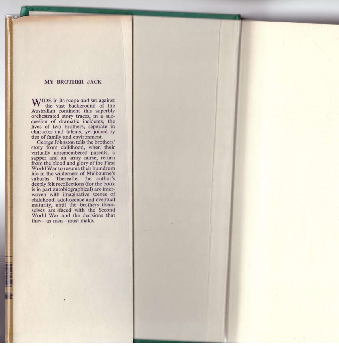 My Brother Jack  --  George Johnston