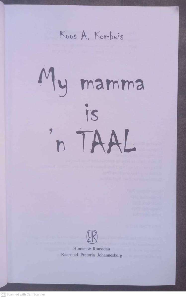 My Mamma Is 'n Taal -- Koos A. Kombuis