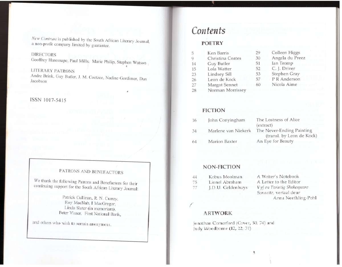 New Contrast 104 - Volume 26, Number 4, December 1998