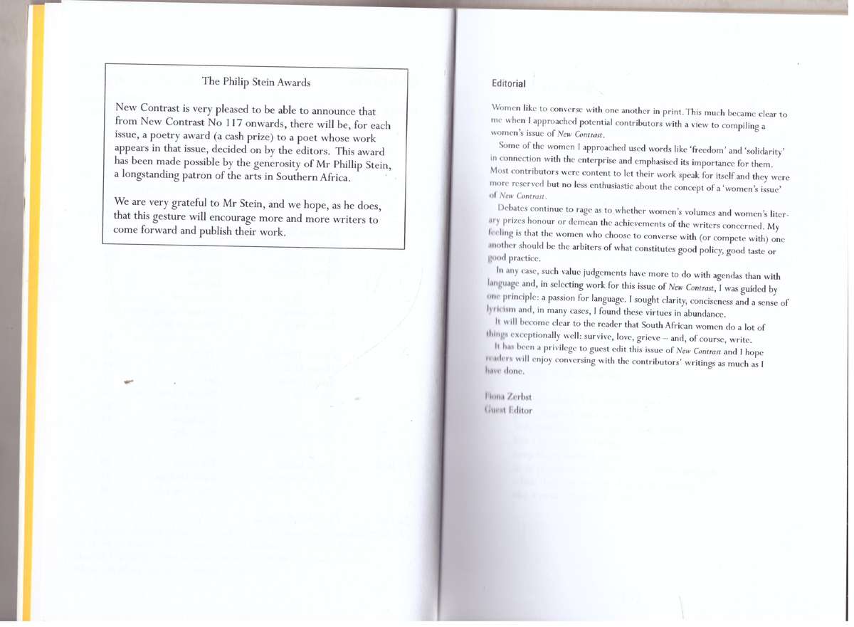 New Contrast 116 - Volume 29, Number 4, Spring 2002