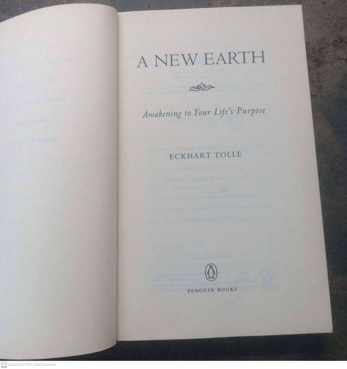 A New Earth: Awakening to Your Life's Purpose -- Eckhart Tolle
