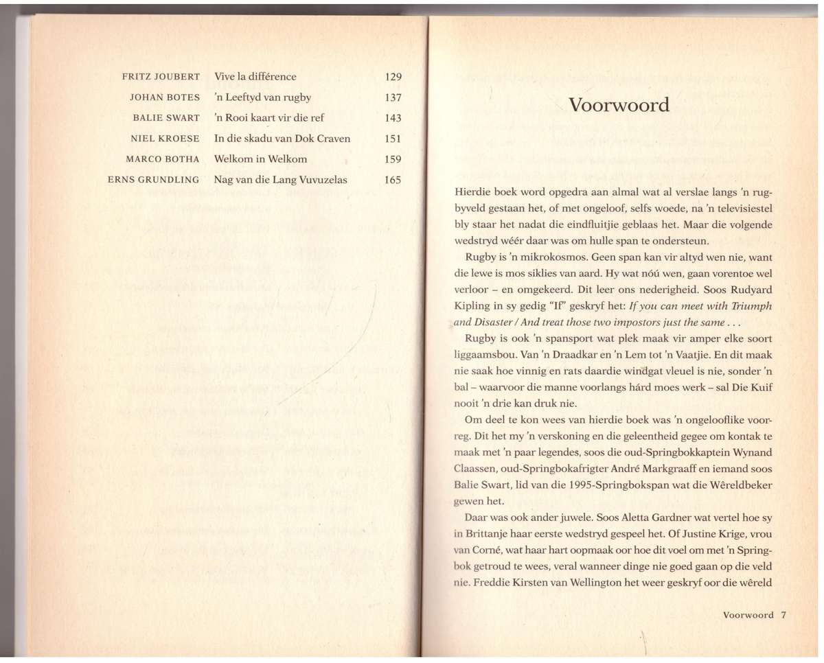 Rugbymal: stories uit die pawiljoene  Jaco Kirsten