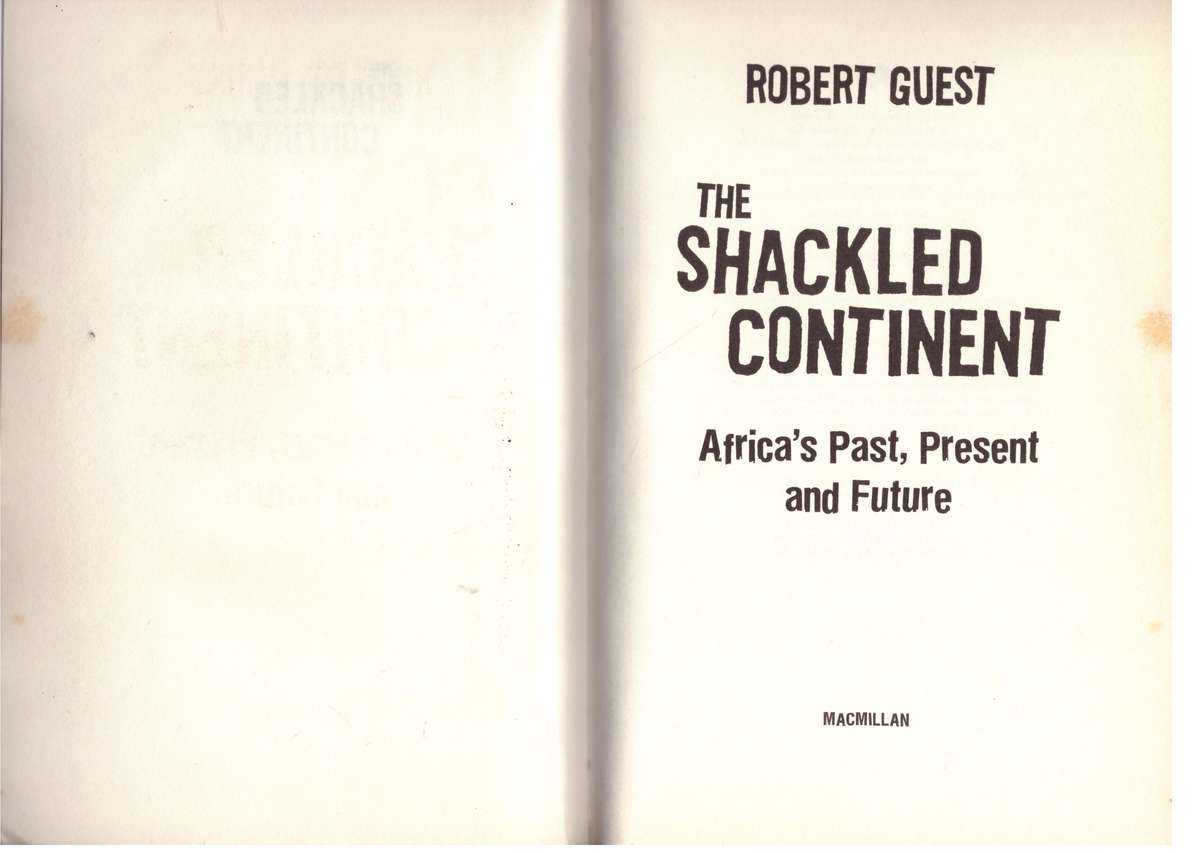 The Shackled Continent - Robert Guest