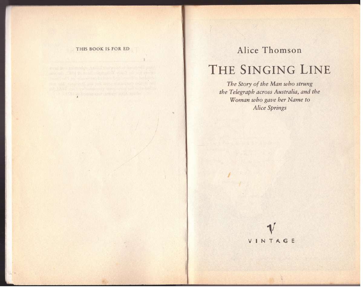 The Singing Line  -- Alice Thomson