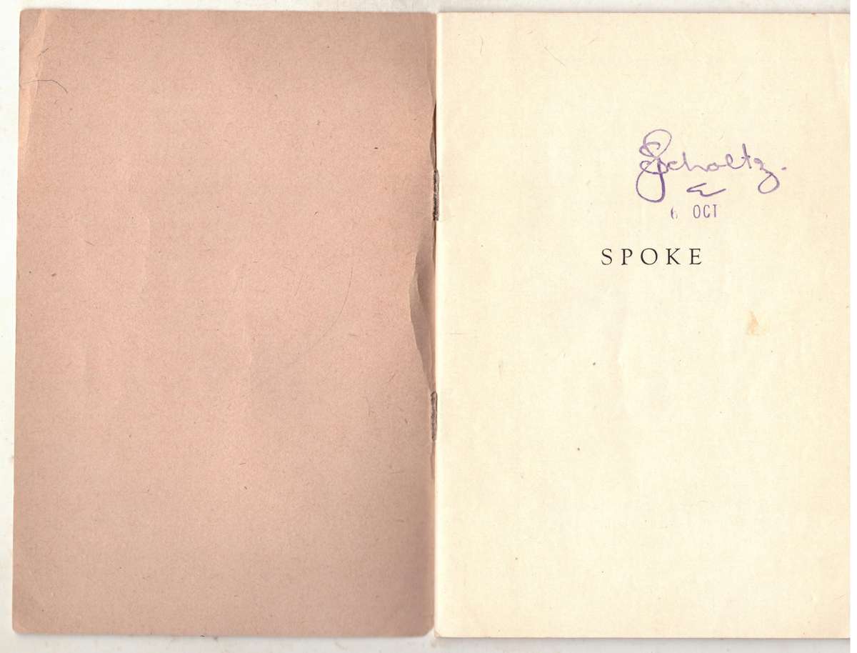 Spoke: toneelstukkie in ses bedrywe vir vyf here en vyf dames  --  W. M. Theron