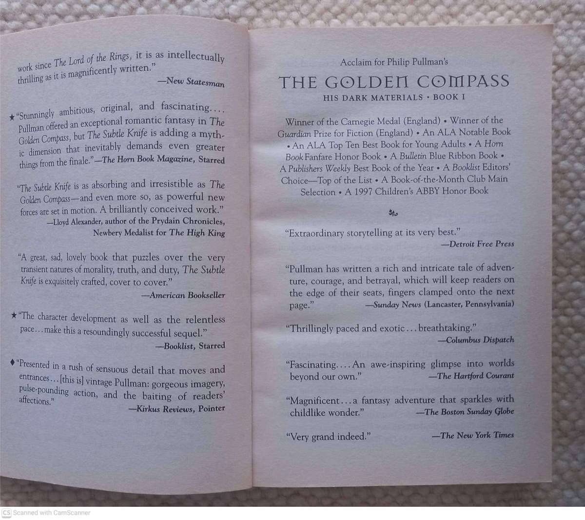 The Subtle Knife (His Dark Materials, Book 2) -- Philip Pullman